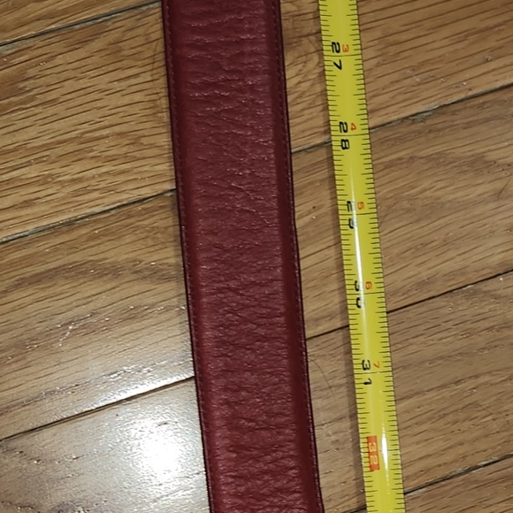 VINTAGE COACH RED LEATHER BELT SIZE LARGE 35-36" - Picture 5 of 16